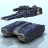 SF tank with main gun and miniguns 4 (+ supported version) - MechWarrior Scifi Science fiction SF 40k image