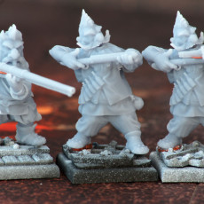 Picture of print of DWARF RANGED: Dwarves in Clothes with Firearms (Short and Long barrels) /Modular/ /Pre-supported/