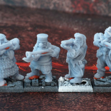 Picture of print of DWARF RANGED: Dwarves in Clothes with Firearms (Short and Long barrels) /Modular/ /Pre-supported/