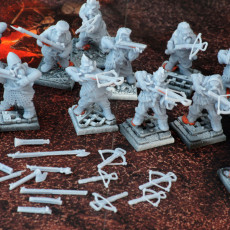 Picture of print of DWARF RANGED: Dwarves in Hooded clothes with Firearms (Short barrels) /Modular/ /Pre-supported/
