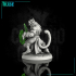 (0090) Male felinid monk with chakra spell image