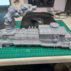 Picture of print of Steam-Tech Express Train / Steampunk Construct / Mechanical Driving Locomotive