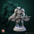 Dragonborn knights 6 miniatures set 32 mm pre-supported image