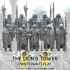 Cloaked Elite Guards with Halberds (Set of 10 x 32mm scale presupported miniatures) image