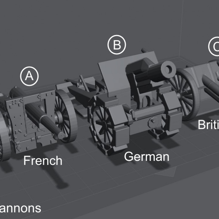 $9.903 Cannons (1/56) - Files Pre-supported - Files Test Printed.