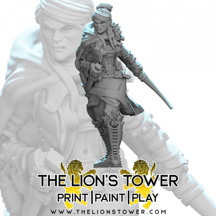 Luisa Marques - Female Human Ranger (32mm scale presupported miniature)'s Cover