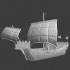 Medieval warship - two mast image