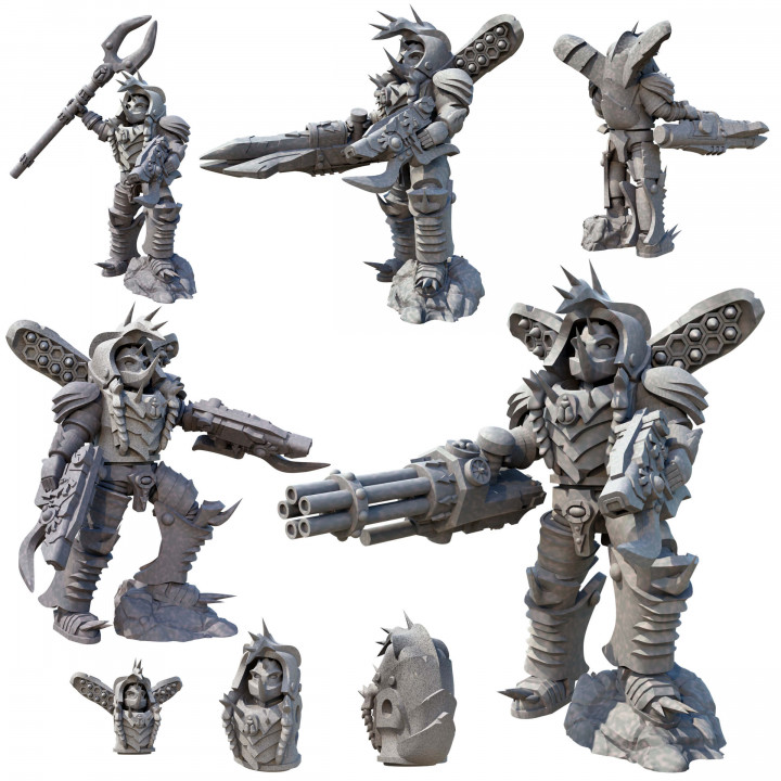 $3.75Beetle Terminator Sci Fi Warriors With Varied Weapon Options And Poses
