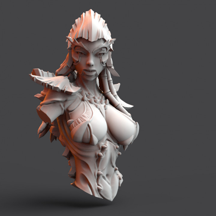 The Hive Queen - Demure Bust - Space Bug PinUp with PreSupport Option's Cover