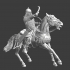 Medieval Mongol warrior - mounted with sword image