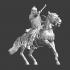 Medieval Mongol warrior - mounted with sword image