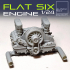 FLAT SIX ENGINE 1-24TH FOR MODELKITS AND DIECAST image