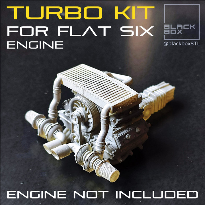 $7.25TWIN TURBO KIT COMPATIBLE WITH OUR FLAT SIX ENGINE - 1-24TH