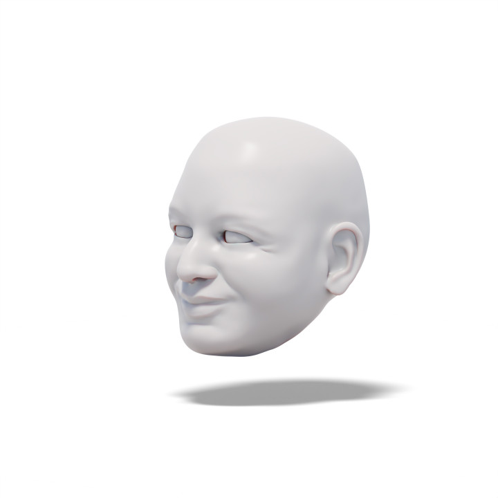 $4.99Kind man, 3D model of head (for doll, marionette, puppet)