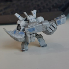 Picture of print of Battle Mech (pre-supported included) 24mm Base