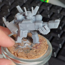 Picture of print of Battle Mech (pre-supported included) 24mm Base