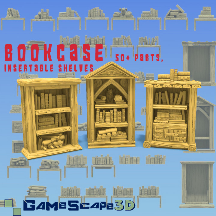 3d-printable-bookcases-with-over-40-insert-shelves-by-gamescape3d