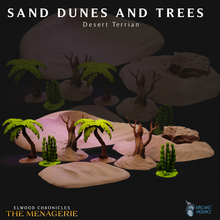 Desert Trees & Sand Dunes - Support Free's Cover