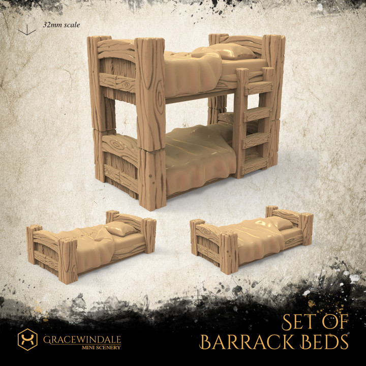 $4.00Set of Barracks beds
