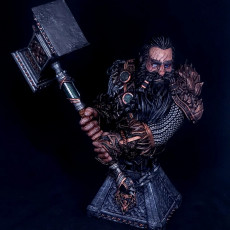 Picture of print of Elite Dwarf Barbarian BUST - Rend 'Madbeard' Mathias