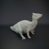Parasaurolophus baby sitting - dinosaur image