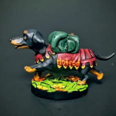 Picture of print of Dachshund Cavalry and Squirrel Rider 2