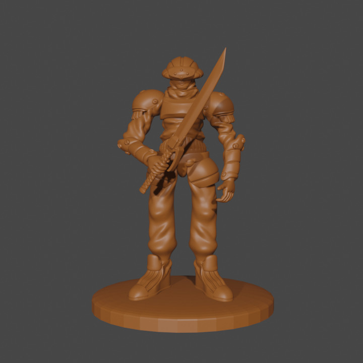 Final Fantasy 8 inspired, G-Soldier, Tabletop DnD miniature