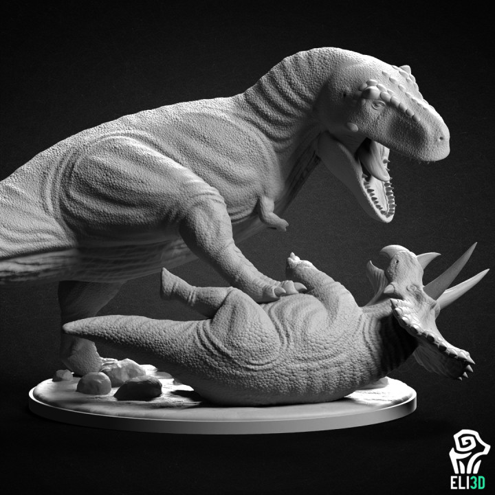 Trex vs Triceratops - Dinosaur's Cover