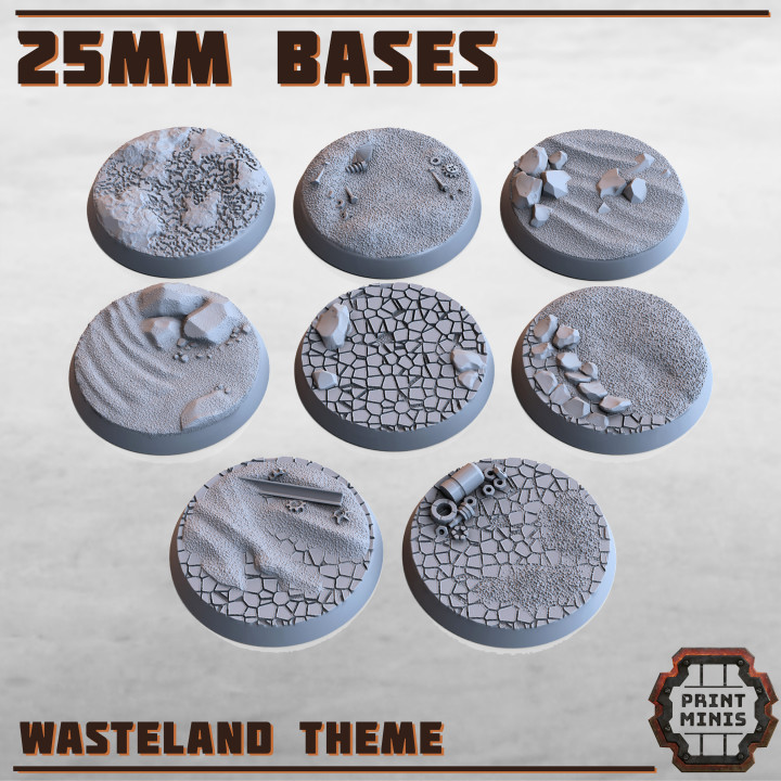 $2.9925mm Wasteland Bases x8