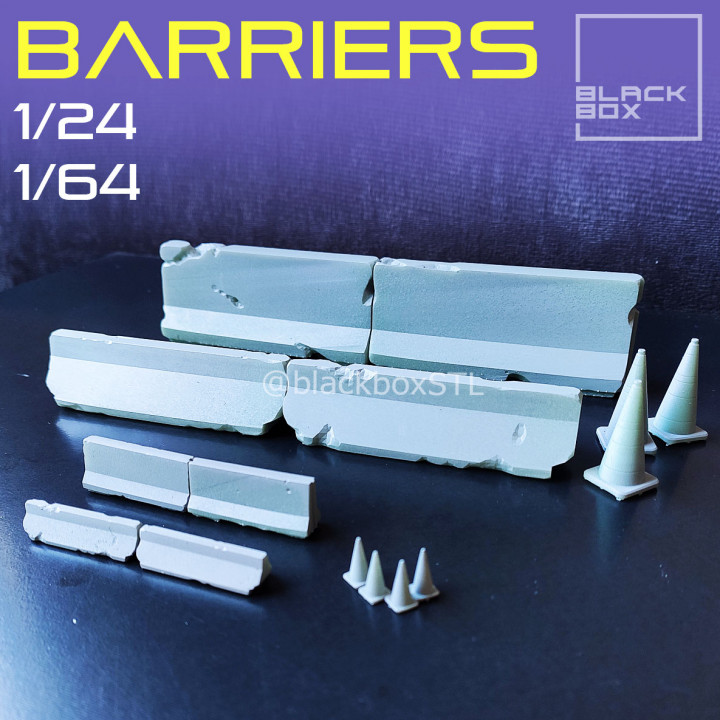 $5.90Concrete Barrier Diorama parts 1-24 1-64th scale