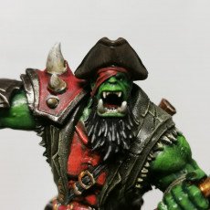 Picture of print of Orc Pirate Captain Sword / Green Skin Army Warrior / Corsair Master