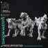 Shadow Mastiffs - 3 Shadowfell Monsters - PRESUPPORTS - 32mm scale image