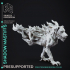 Shadow Mastiffs - 3 Shadowfell Monsters - PRESUPPORTS - 32mm scale image