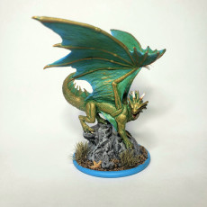 Picture of print of Ancient Bronze Dragon / Legendary Drake / Winged Mountain Encounter / Magical Beast