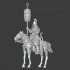 Mounted Mongolian with banner image