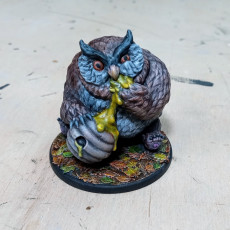 Picture of print of Owl Bear 1B Miniature - Pre-Supported