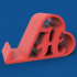Heart Phone Stand with letter 3D print model image