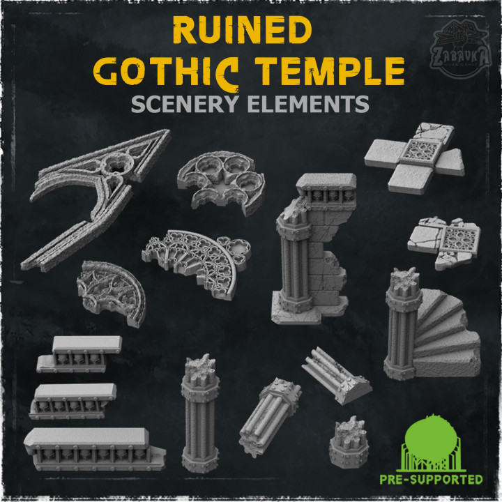 Ruined Gothic Temple (Scenery Elements)- Wargame Bases & Toppers 2.0's Cover