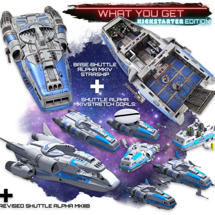 Shuttle Alpha MK IV Kickstarter Stretch Goals's Cover