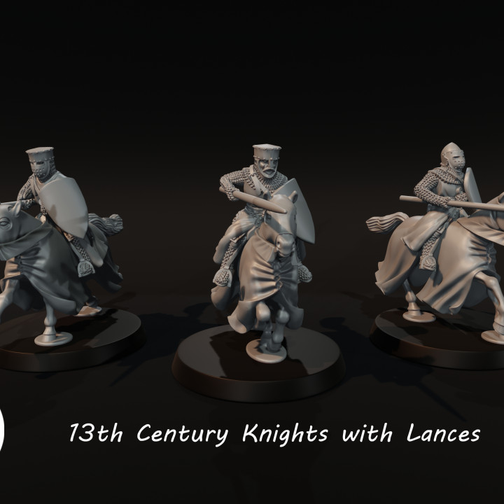 Early 14th Century Knights with Lances