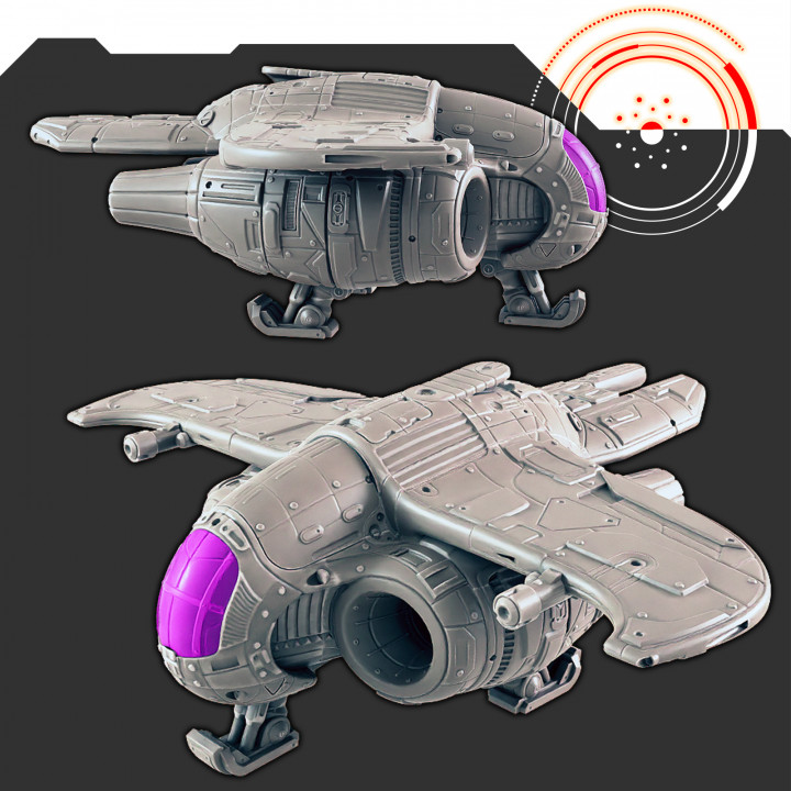 3D Printable Sci-fi Vehicles: Peregrine Spaceship [Support-free] by Evan  Carothers
