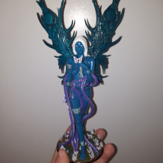 Picture of print of Athalia 1:12 scale+ NSFW variants, The Winged Sorceress model pre-supported
