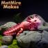 Adorable Articulated Axolotl, Print-In-Place Body, Snap-Fit Head, Cute Flexi image