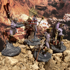 Picture of print of Dark Elf Cultists x 4