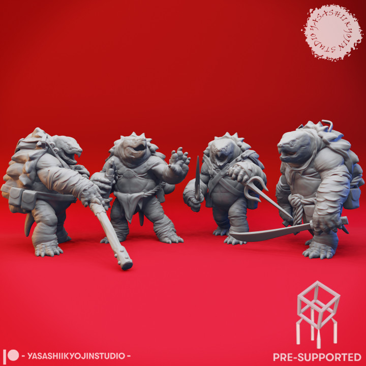 $5.99Tortle Gang- Tabletop Miniatures (Pre-Supported)