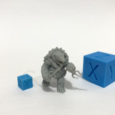 Picture of print of Dual Sai Tortle - Tabletop Miniatures (Pre-Supported)