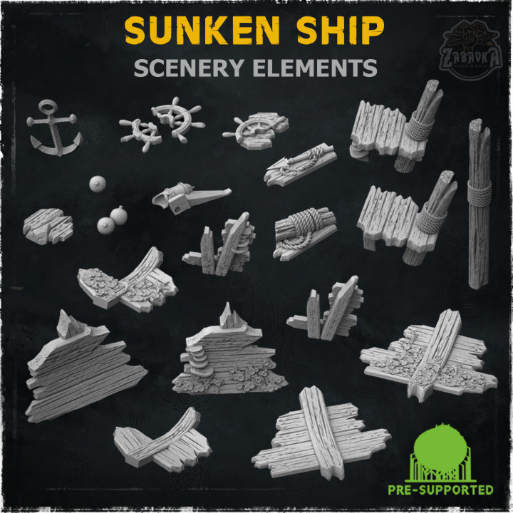 Sunken Ship (Scenery Elements) - Wargame Bases & Toppers 2.0's Cover