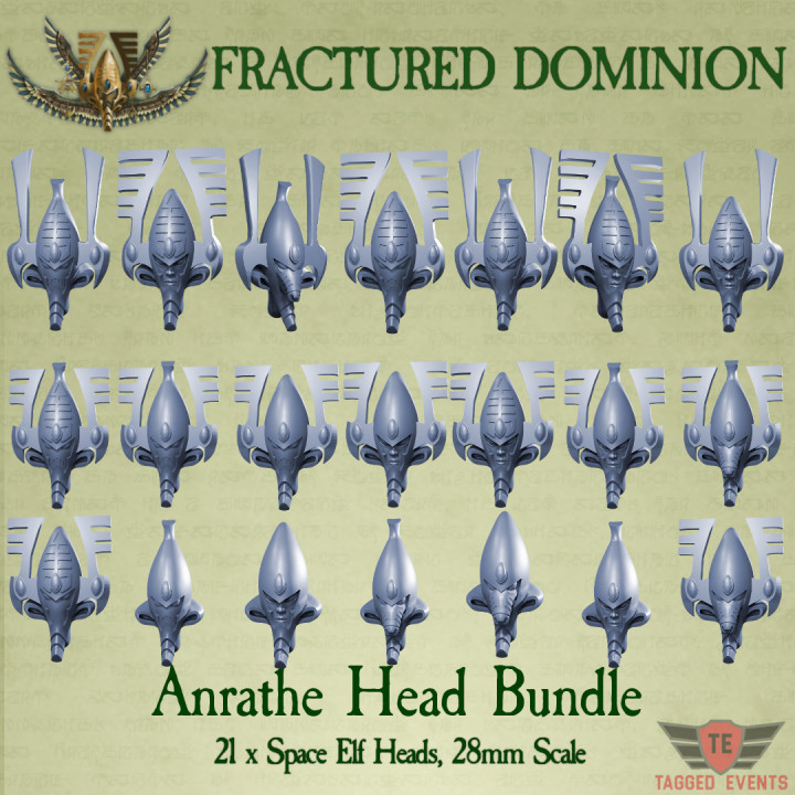 Fractured Dominion - Anrathe Heads x 21  (Ancient Eldar)'s Cover