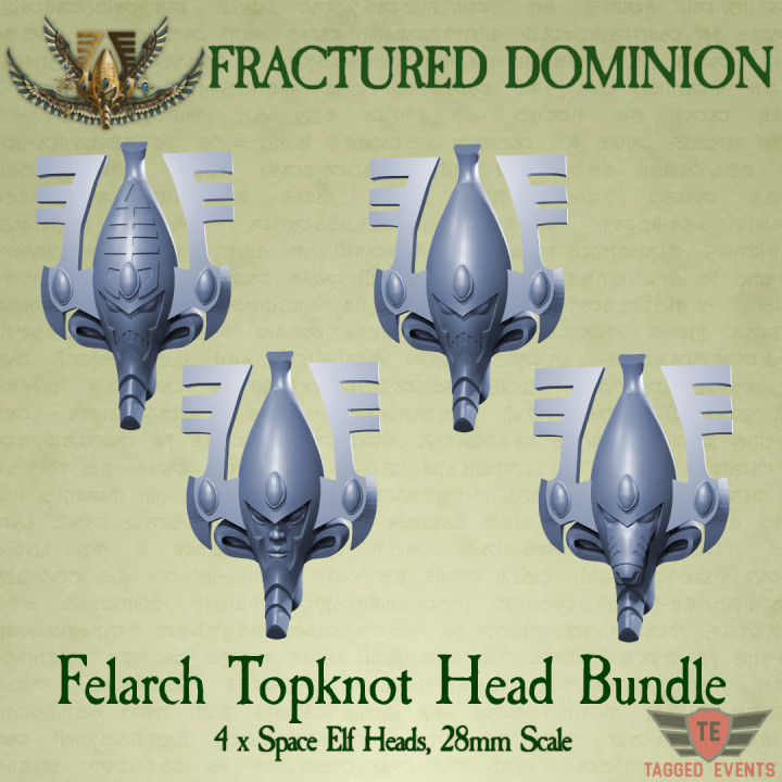 Fractured Dominion - Felarch Topknot Heads x 4 (Ancient Eldar)'s Cover