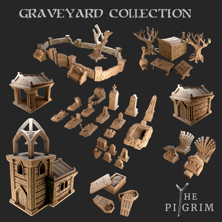 Graveyard Collection - TABLETOP TERRAIN DND RPG SCATTER's Cover
